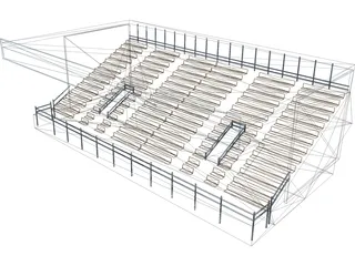 Football Benches 3D Model preview