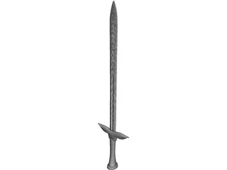 Two Handed Sword 3D Model preview
