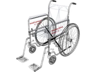 Wheelchair 3D Model preview