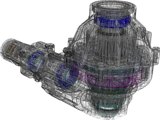 Transfer Gear Box 3D Model preview