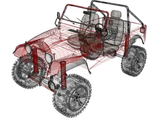 Jeep CJ7 (1980) 3D Model preview