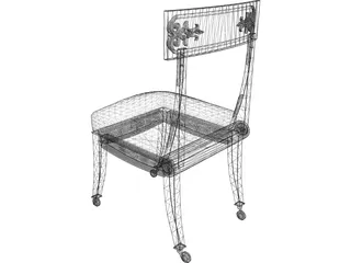 Retro Chair 3D Model preview