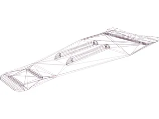 Double Bass Pedal Plate 3D Model preview