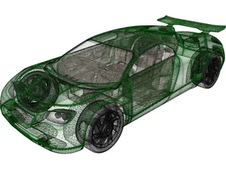 Sports Car Concept 3D Model preview