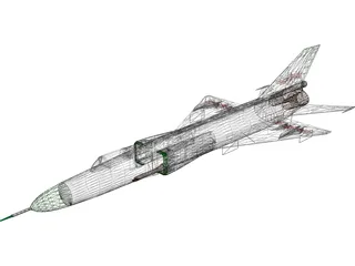 Shenyang J-8B 3D Model preview