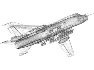 Sukhoi Su-17 Fitter 3D Model preview