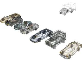 Cars Pack 3D Model preview