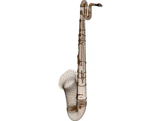 Baritone Sax 3D Model preview