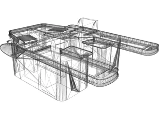 Supermarket Checkout 3D Model preview