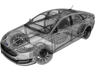 Ford Fusion Titanium (2018) 3D Model preview