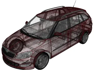Skoda Fabia Combi (2011) 3D Model preview