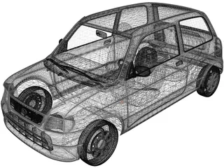 Daihatsu Mira (1998) 3D Model preview