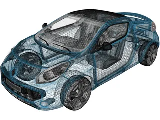 Renault Wind (2011) 3D Model preview