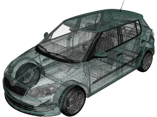 Skoda Fabia (2011) 3D Model preview