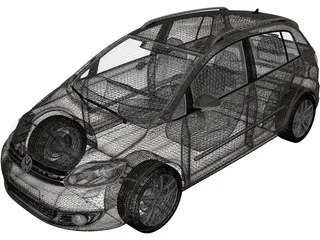 Volkswagen Golf Plus (2011) 3D Model preview