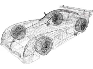 Panoz Esperante GTR-1 (1997) 3D Model preview