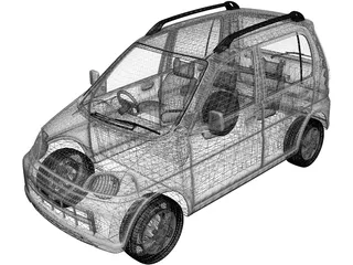 Honda Life (1997) 3D Model preview