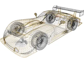 Marcos Mantara LM600 Group GT2 (1995) 3D Model preview