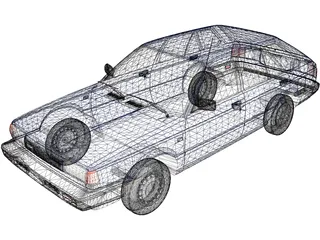 Nissan Tsuru II (1987) 3D Model preview