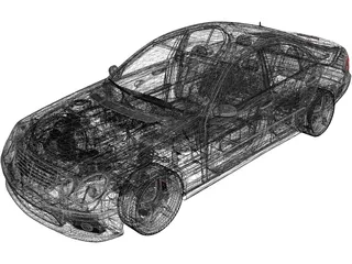 Mercedes Benz E55 AMG (2004) 3D Model preview