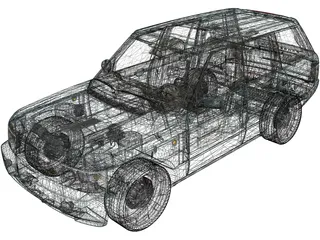 Range Rover Vogue (2004) 3D Model preview