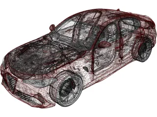 Alfa Romeo Giulia Quadrifoglio (2016) 3D Model preview