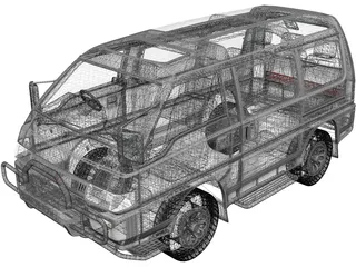 Mitsubishi Delica (1986) 3D Model preview