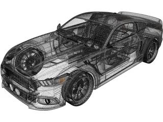 Ford Mustang GT Eleanor (2015) 3D Model preview