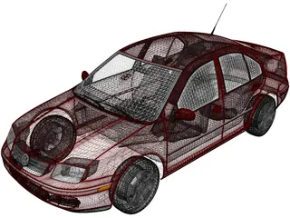 Volkswagen Jetta (2003) 3D Model preview