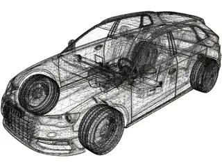 Audi A3 Sportback (2015) 3D Model preview