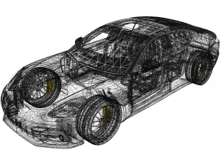 Porsche Panamera Turbo (2018) 3D Model preview
