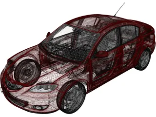 Mazda 3 Sedan (2003) 3D Model preview