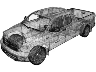 Toyota Tundra Double Cab (2011) 3D Model preview