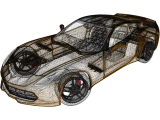 Chevrolet Corvette Stingray C7 (2013) 3D Model preview