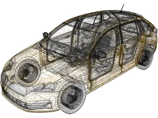 Skoda Rapid Spaceback (2020) 3D Model preview