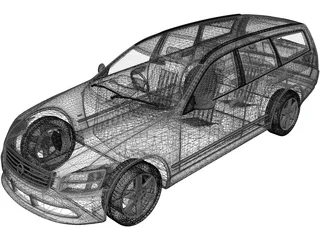 Nissan Stagea (2001) 3D Model preview
