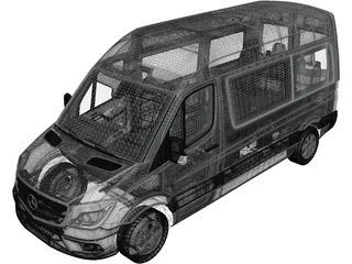 Mercedes-Benz Sprinter SWB (2013) 3D Model preview