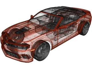 Chevrolet Camaro SS Convertible (2014) 3D Model preview