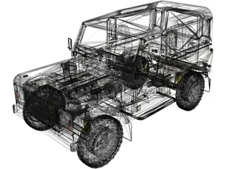 Land Rover Defender 90 3D Model preview