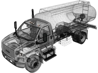 GMC Topkick C8500 Regular Cab Tanker Truck (2004) 3D Model preview