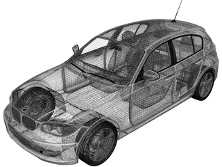 BMW 180i (2009) 3D Model preview
