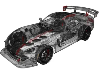 Dodge Viper ACR (2016) 3D Model preview