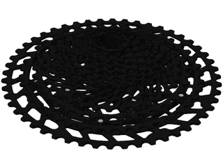 PG1210 12-speed Cassette 3D Model preview
