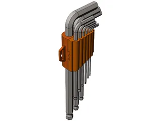 Allen Key Set 3D Model preview