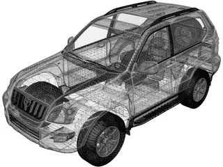 Toyota Land Cruiser Prado (2007) 3D Model preview