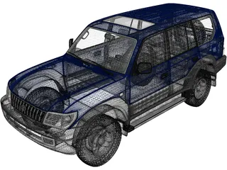 Toyota Land Cruiser Prado (1999) 3D Model preview