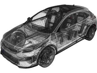 Kia X-Ceed (2022) 3D Model preview