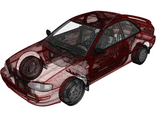 Subaru Impreza Coupe (1995) 3D Model preview