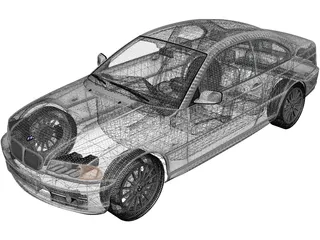 BMW 3-Series Coupe (2004) 3D Model preview