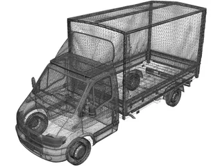Renault Master Pickup (1997) 3D Model preview
